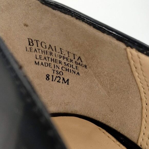 Boutique 9 Galetta Heels Studded Leather Open Toe Pumps Black Size 8.5 - Picture 8 of 11